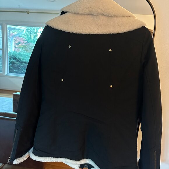 Moose Knuckles Shearling Trim Moto Jacket - Picture 2 of 5